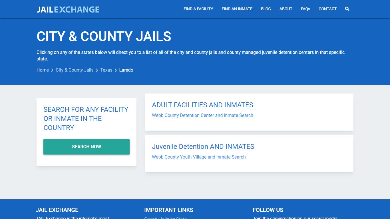 City & County Jails | Texas | Laredo | JailExchange